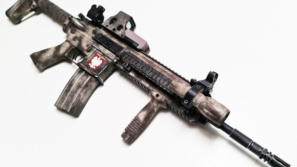 HK416 m4 ASG fucile softair mimetico SCAR design