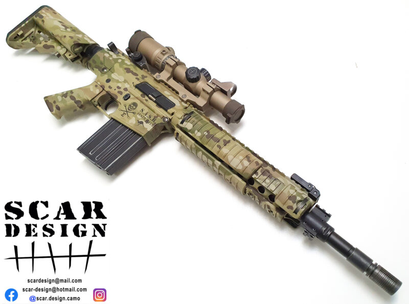 SR25 ASG fucile softair mimetico SCAR design