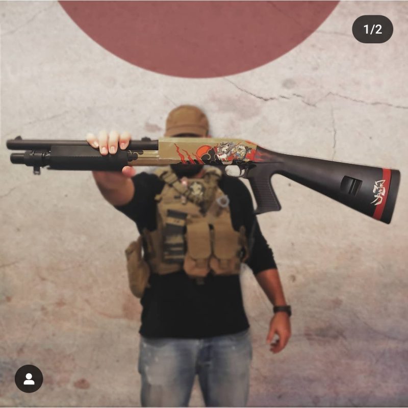 M3 Shotgun airsoft rifle Custom paint