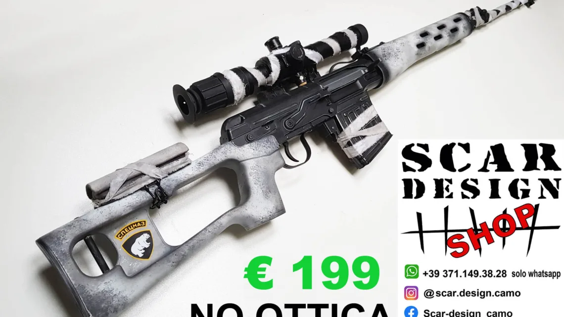 DRAGUNOV a molla fucile mimetico softair SCAR design