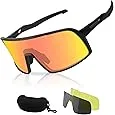 CrazyFire - Occhiali da sole sportivi con lenti polarizzate, protezione UV 400 per gli occhi, occhiali protettivi per uomini e donne, ideali per sci,