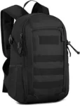 HUNTVP Zaino Militare 20 Litri Zaino Tattico Uomo Zainetto Molle per Trekking Campeggio Escursionismo Ciclismo Viaggio Sport, 20L-Nero