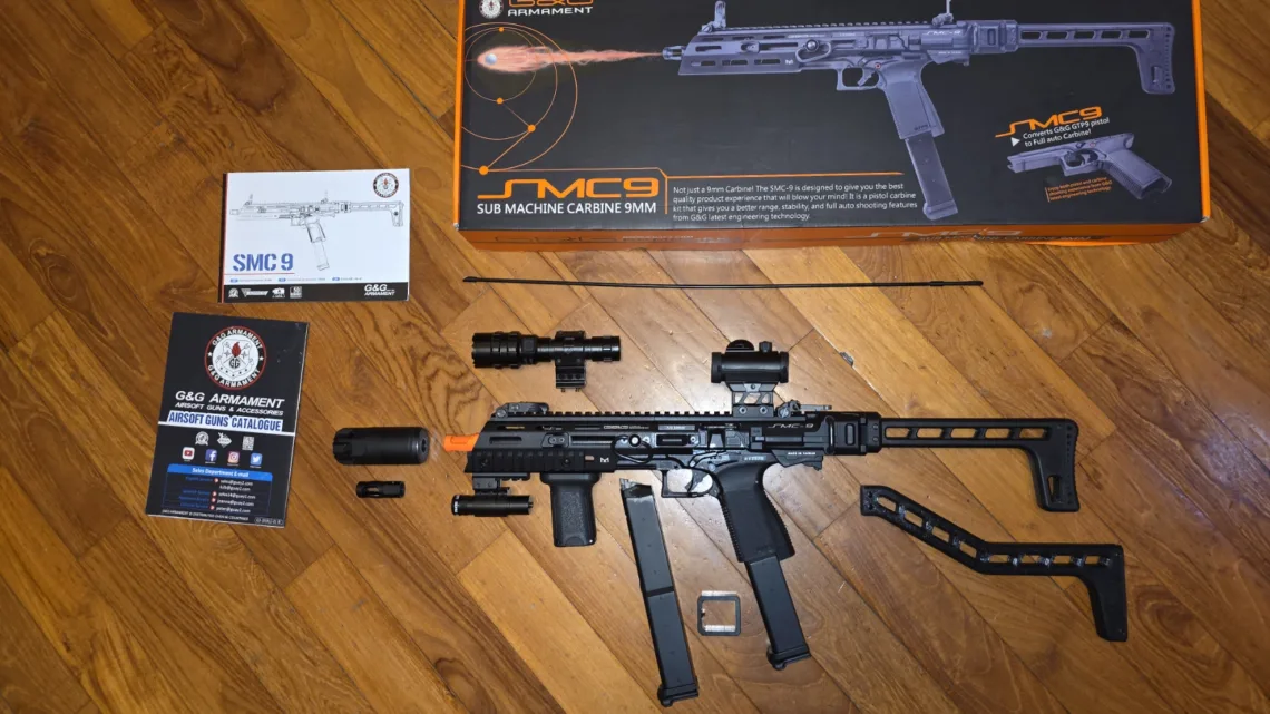 G&G SMC 9 Gas Blowback SMG Full kit